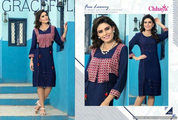 Chaaya-Breeza-Rayon-Kurti-With-Koti